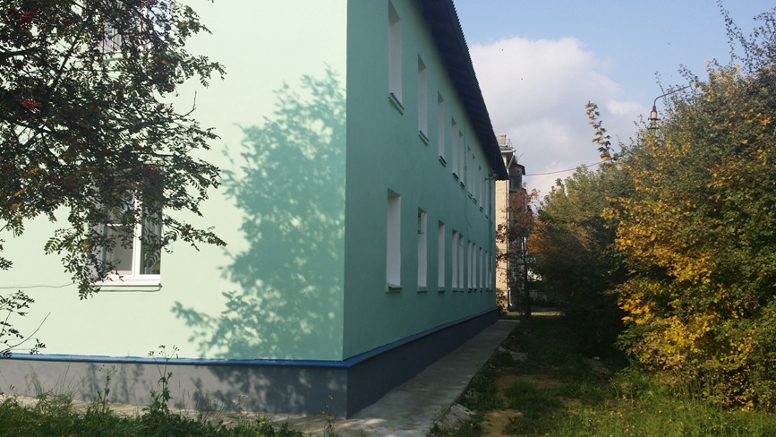 Фасад здания до и после капремонта в Ленинском  пер. Советский  дом 6